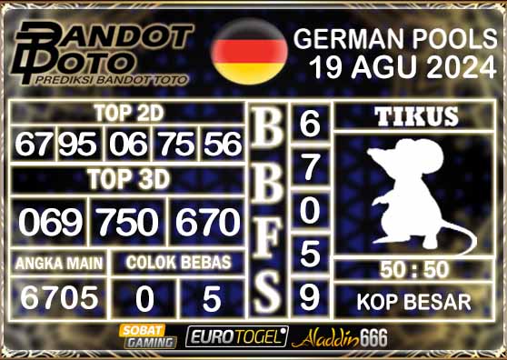 Prediksi Togel German Pools 19 AGUSTUS 2024