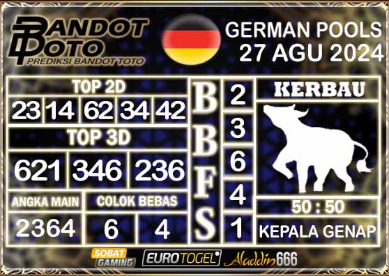 Prediksi Togel German Pools 27 AGUSTUS 2024