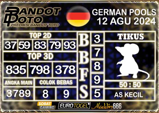 Prediksi Togel German Pools 12 AGUSTUS 2024