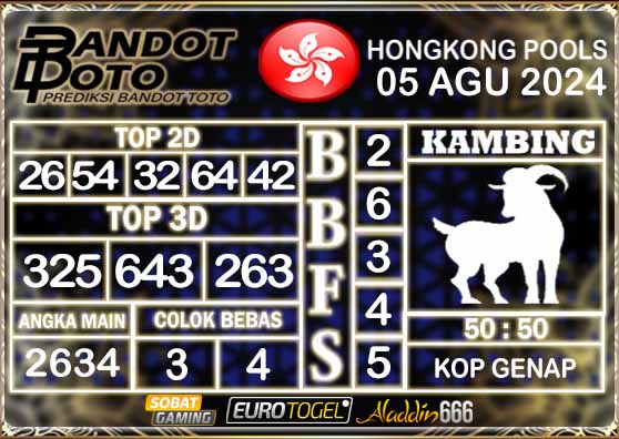 Prediksi Togel Hongkong Pools 05 AGUSTUS 2024