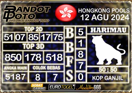 Prediksi Togel Hongkong Pools 12 AGUSTUS 2024