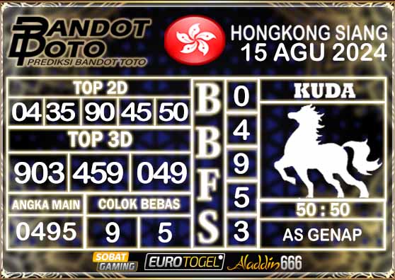 Prediksi Togel HK Siang 15 AGUSTUS 2024