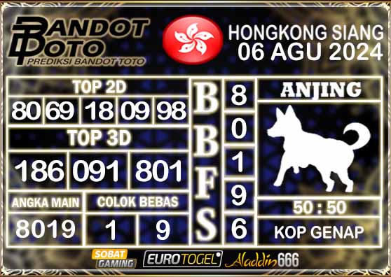 Prediksi Togel HK Siang 06 AGUSTUS 2024