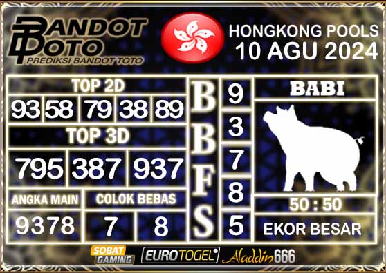 Prediksi Togel Hongkong Pools 10 AGUSTUS 2024