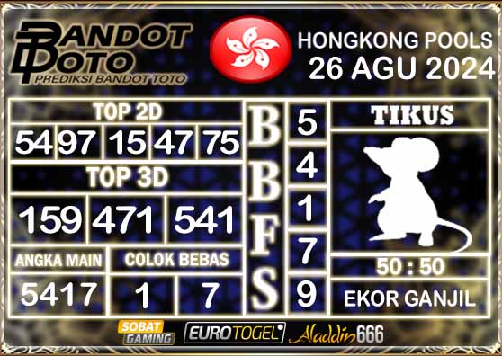 Prediksi Togel Hongkong Pools 26 AGUSTUS 2024