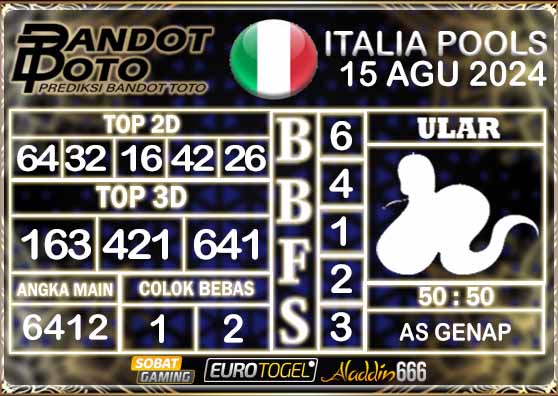 Prediksi Togel Italia Pools 15 AGUSTUS 2024