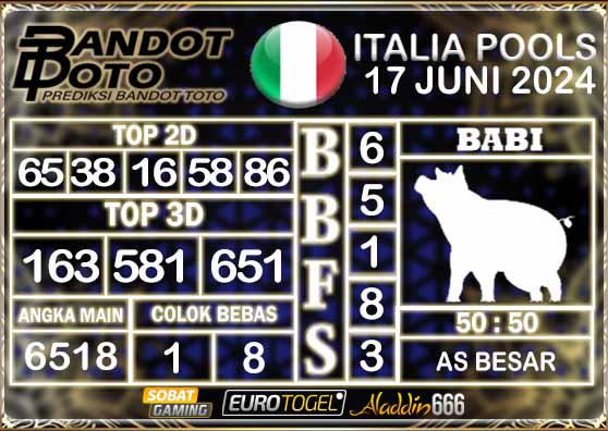 Prediksi Togel Italia Pools 17 AGUSTUS 2024