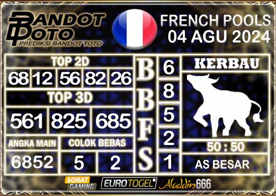 Prediksi Togel Prancis Pools 04 AGUSTUS 2024