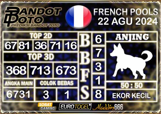 Prediksi Togel Prancis Pools 22 AGUSTUS 2024