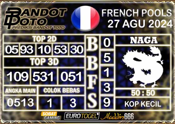 Prediksi Togel Prancis Pools 27 AGUSTUS 2024