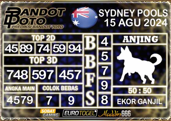 Prediksi Togel Sydney Pools 15 AGUSTUS 2024