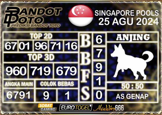 Prediksi Togel Singapore Pools 25 AGUSTUS 2024