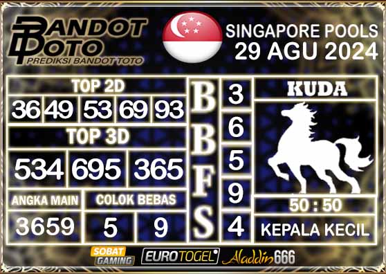 Prediksi Togel Singapore Pools 29 AGUSTUS 2024