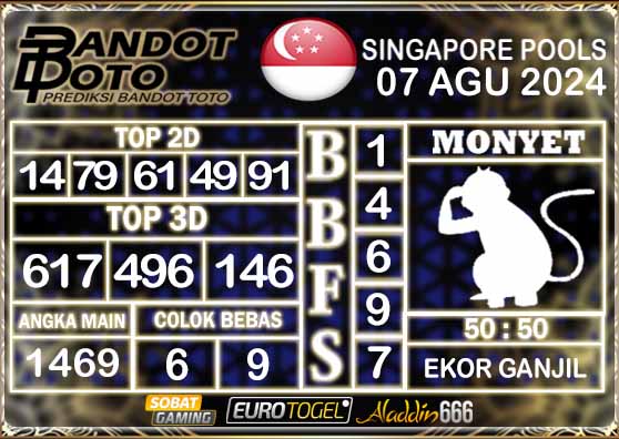 Prediksi Togel Singapore Pools 07 AGUSTUS 2024