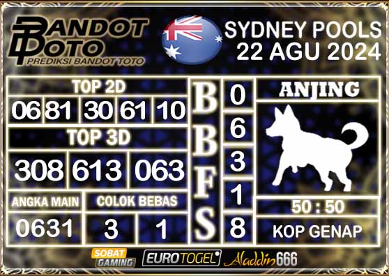 Prediksi Togel Sydney Pools 22 AGUSTUS 2024