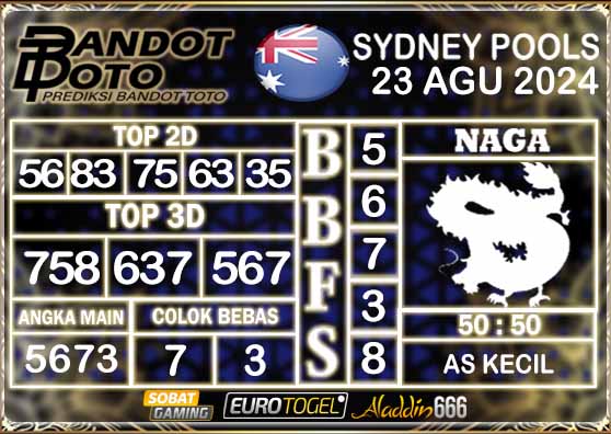 Prediksi Togel Sydney Pools 23 AGUSTUS 2024