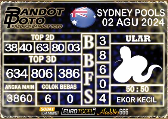 Prediksi Togel Sydney Pools 02 AGUSTUS 2024