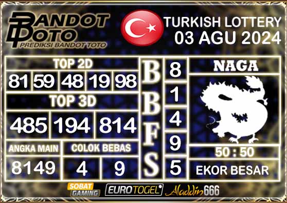 Prediksi Togel Turki Pools 03 AGUSTUS 2024