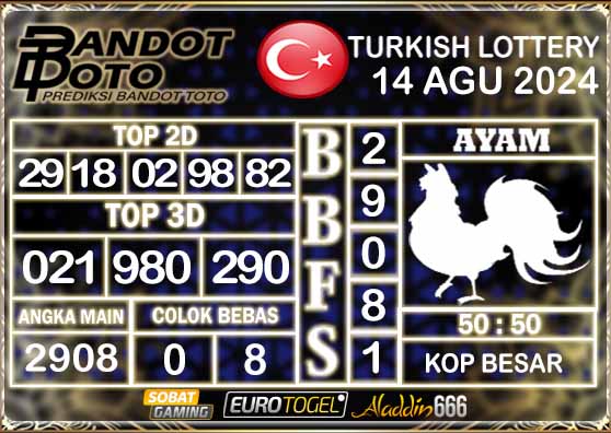 Prediksi Togel Turki Pools 14 AGUSTUS 2024