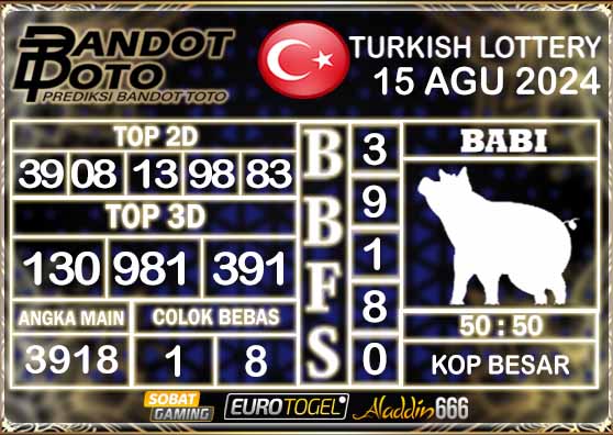 Prediksi Togel Turki Pools 15 AGUSTUS 2024