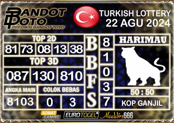 Prediksi Togel Turki Pools 22 AGUSTUS 2024