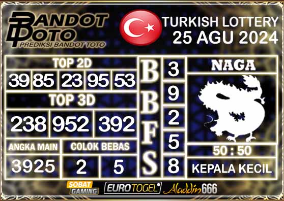 Prediksi Togel Turki Pools 25 AGUSTUS 2024