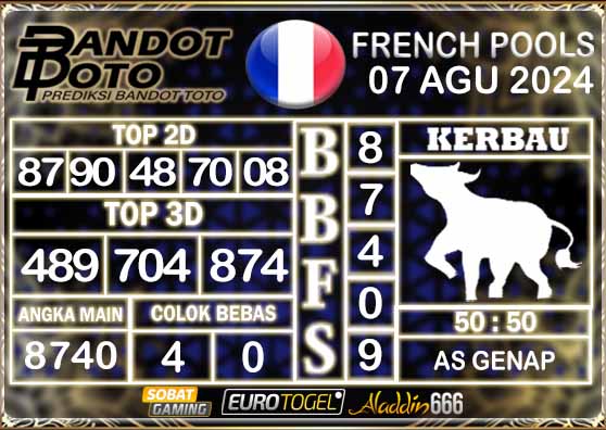 Prediksi Togel Prancis Pools 07 AGUSTUS 2024