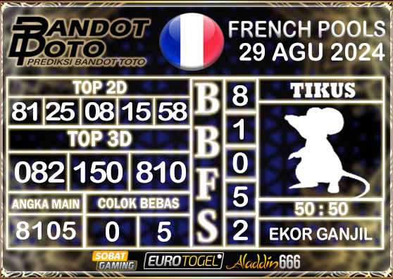 Prediksi Togel Prancis Pools 29 AGUSTUS 2024