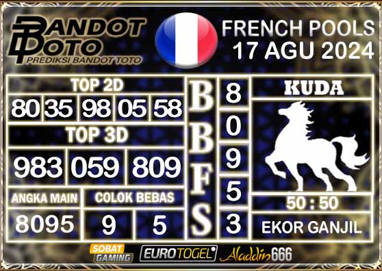 Prediksi Togel Prancis Pools 17 AGUSTUS 2024