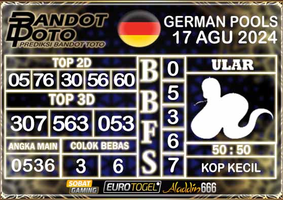 Prediksi Togel German Pools 17 AGUSTUS 2024