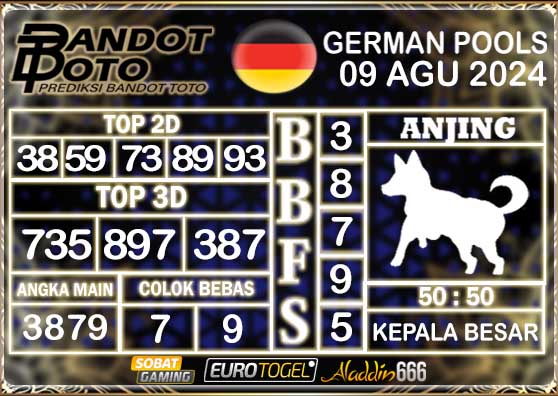 Prediksi Togel German Pools 09 AGUSTUS 2024