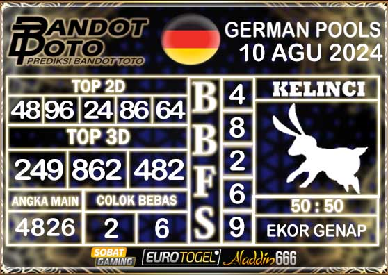 Prediksi Togel German Pools 10 AGUSTUS 2024