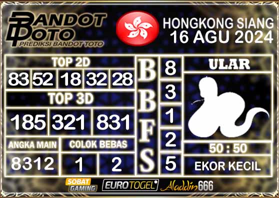 Prediksi Togel HK Siang 16 AGUSTUS 2024