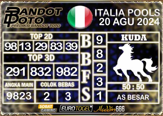 Prediksi Togel Italia Pools 20 AGUSTUS 2024