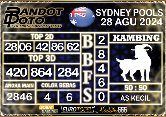 Prediksi Togel Sydney Pools 28 AGUSTUS 2024