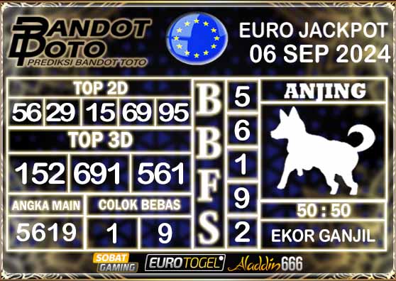 Prediksi Togel Euro Pools 06 SEPTEMBER 2024