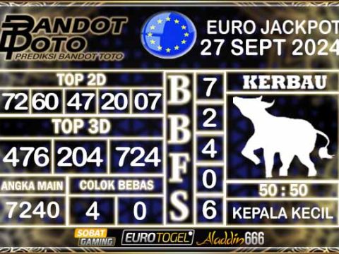 Prediksi Togel Euro Pools 27 SEPTEMBER 2024