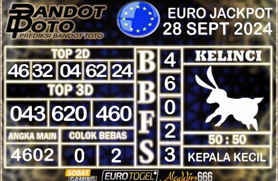 Prediksi Togel Euro Pools 28 SEPTEMBER 2024