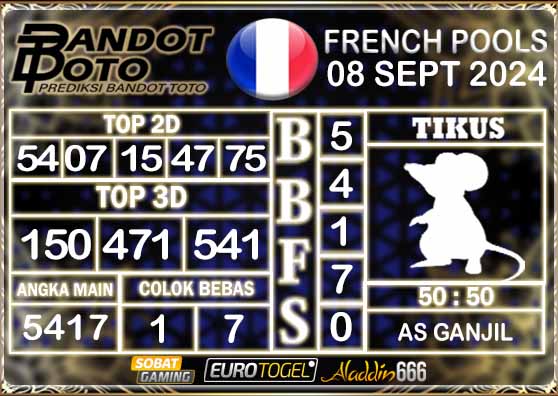 Prediksi Togel Prancis Pools 08 SEPTEMBER 2024