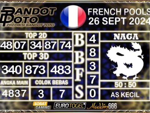 Prediksi Togel Prancis Pools 26 SEPTEMBER 2024