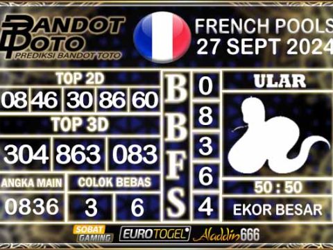 Prediksi Togel Prancis Pools 27 SEPTEMBER 2024