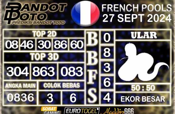 Prediksi Togel Prancis Pools 27 SEPTEMBER 2024