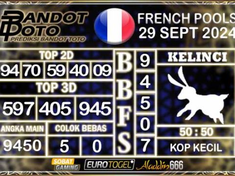 Prediksi Togel Prancis Pools 29 SEPTEMBER 2024