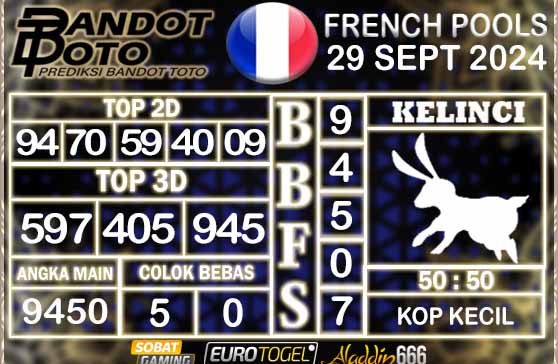 Prediksi Togel Prancis Pools 29 SEPTEMBER 2024