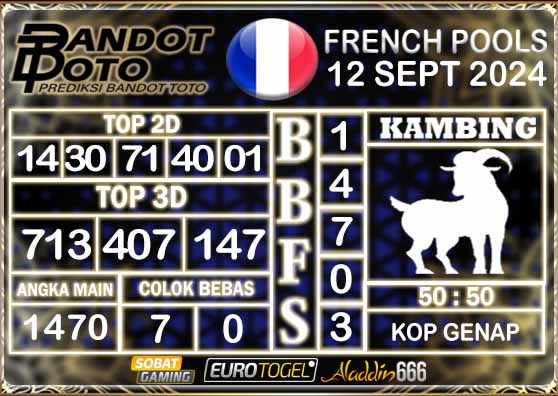 Prediksi Togel Prancis Pools 12 SEPTEMBER 2024