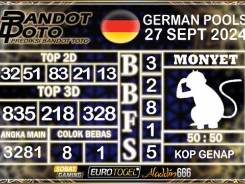 Prediksi Togel German Pools 27 SEPTEMBER 2024