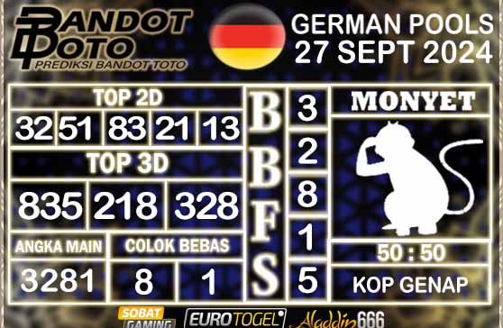 Prediksi Togel German Pools 27 SEPTEMBER 2024