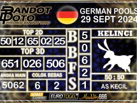 Prediksi Togel German Pools 29 SEPTEMBER 2024