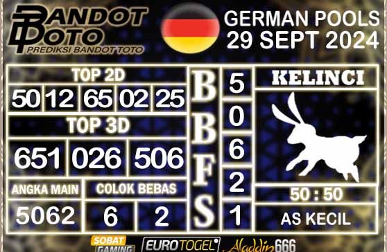 Prediksi Togel German Pools 29 SEPTEMBER 2024