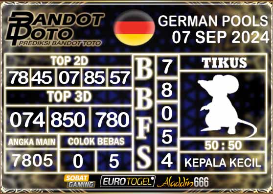 Prediksi Togel German Pools 07 SEPTEMBER 2024